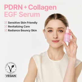 PURITO Multi PDRN + colágeno + suero facial revitalizante EGF | para piel cristalina, resplandor, elasticidad e hidratación | Complejo PDRN 99% puro, 