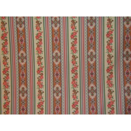 Kravet Couture, Pierre Deux Collection, Gatsby, Floral Stripe, BTY, Color Flame