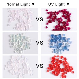 Heart Nail Art Charms, Heart Nail Art Rhinestone, 3D Clear Heart Nail Glitter Designs, Resin Love Heart Nail Diamond Gems Supplies for Women Manicure Art, DIY Jewelry Making Crafts