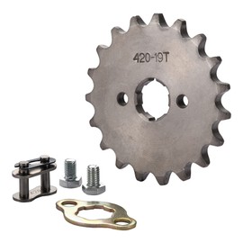 GOOFIT 20mm Sprocket Front with Holder and Bolts for 50cc 125cc Motorcycle ATV Go Kart Dirt Bike (420-19T)