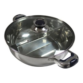 HCX 32 cm Shabu Shabu Dual Sided Hot Pot With Divider