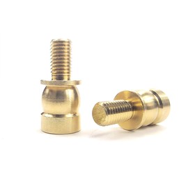 ECUDIS Lamp Shade Brass Risers Lamp Finial Extender, 2 Pack (0.5 Inch Brass)