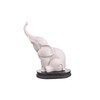 Decorative Marble Statue Figurine Sculpture Elephant 10.5 cm White