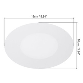 PATIKIL Painting Canvas 3pcs 15x10cm Oval Framed Stretched Blank Art Canvas Board Panel Acrylic Oil Painting for Tempera Painting White