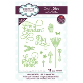 Sue Wilson Necessities Collection Life is a Garden Die, Metal, Silver, 22 x 16 x 0.8 cm