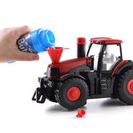 Prextex Bump & Go Bubble Blowing Farm Tractor Truck with Lights Sounds and Action Fun Toy and Gift for Kids