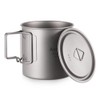 Aomiun Ultralight Titanium Cup Outdoor Portable 2PCS Cup Set 350ml