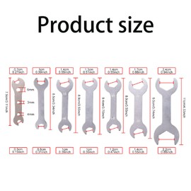 Biqing 7PCS Double End Spanner Ultra Thin Wrench Set, 2mm Thin Wrench Set, Metric 5-24mm Ultra Thin Wrench Set for Hard to Reach Location Repair Tool