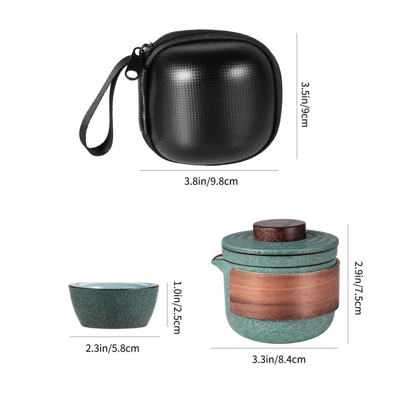 Mini Travel Ceramic Tea Pot Set Chinese Kung Fu Teapot,