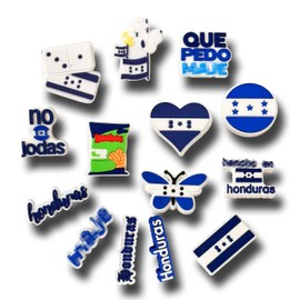 MOKADON 14Pcs Honduras Flag Shoe Charms, Shoe Decoration Party Gifts For Boys Girls Kids Women, Men