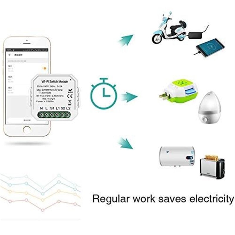 WiFi Smart Light Switch DIY Breaker Module Smart Life/Tuya App