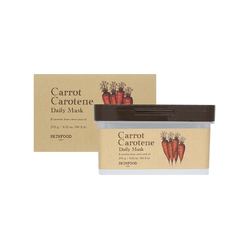 Skinfood Carrot Carotene Daily Mask 30 Sheets Moisture Pack Olive