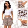 Bonuci 2 Pack Women Boxer Shorts Cotton Y2k Plaid Lounge