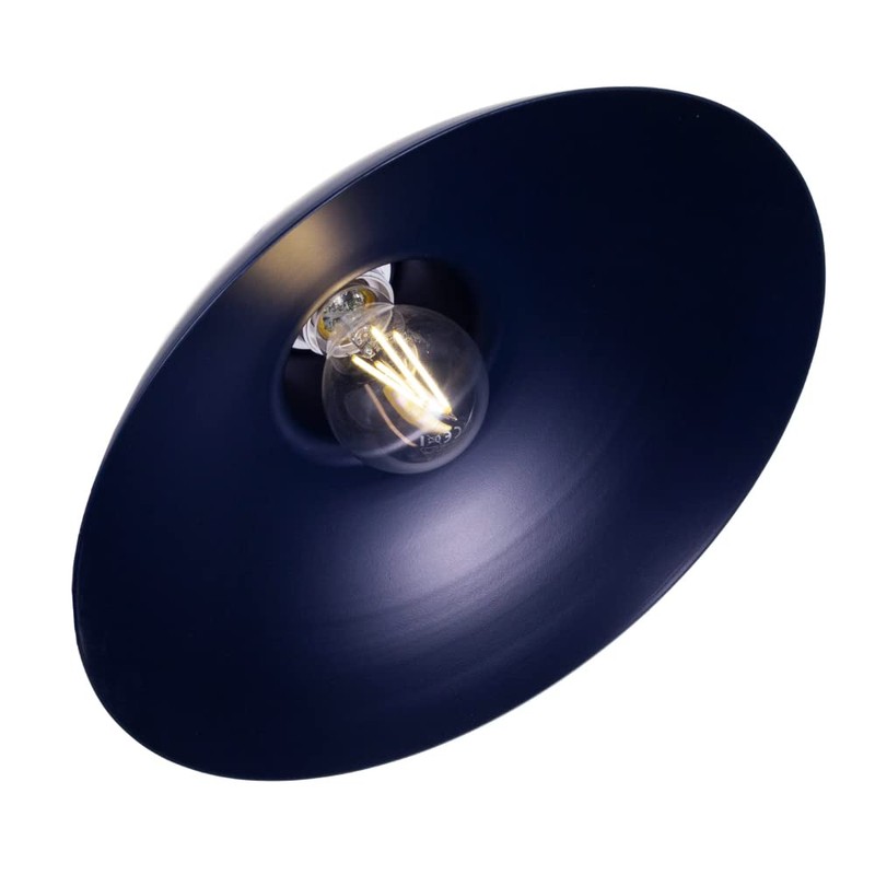 Industrial Retro Designed Matt Midnight Navy Blue Curved Metal Ceiling