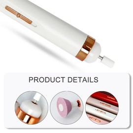 ThreeH Electric Nail File Portable Nail Drill for Acrylic Gel Nails Manicure Pedicure Nail Set Polishing Shape Tools Salon Home Use,White