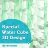 Ga-Geetopia EVA 3D Green Pearl Water Cube Plastic Shower Curtain