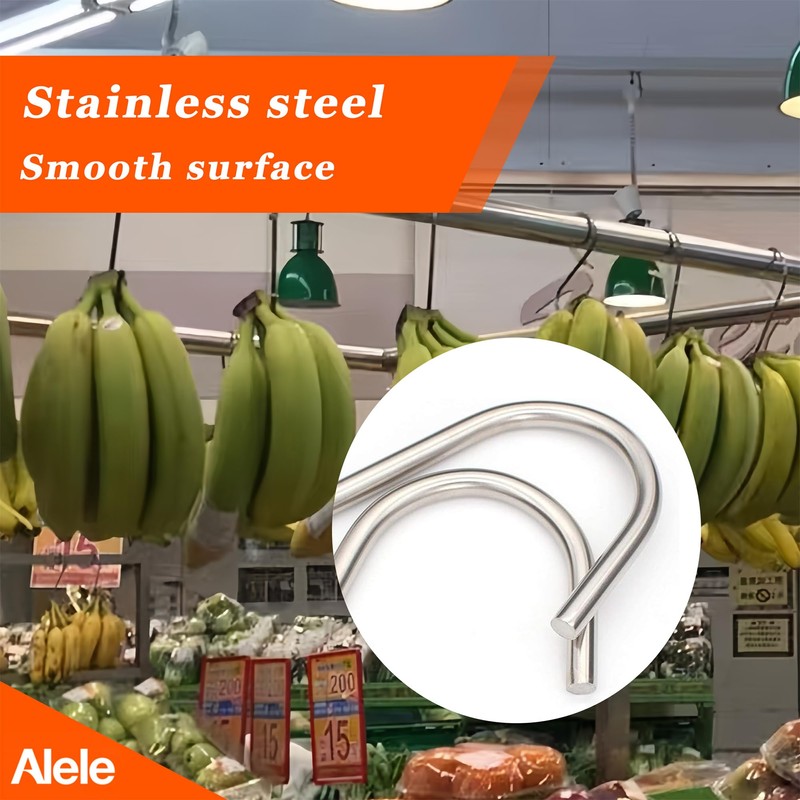 Alele 8 Inch Meat Hook 10mm Heavy Duty Stainless Steel