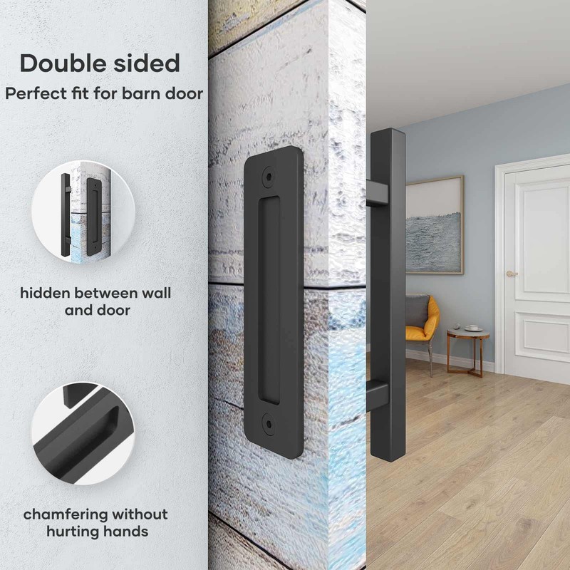 EaseLife 2 Pack 12" Sliding Barn Door Handles and Pulls