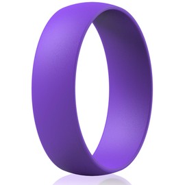 ThunderFit Silicone Wedding Rings Unisex, Rubber Engagement Bands 6.3mm Wide 1.65mm Thick - 1/2/3/4/5/6/7 Variety Multipack