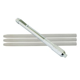 WeldingCity Round Soapstone with Metal Holder and 3-pk Spare Soapstone for Temporary Marking in Welding/Fabrication