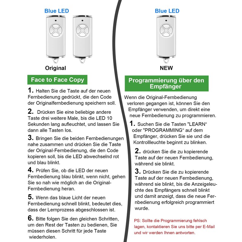 868 MHz HSE4-868-BS Handheld Transmitter Garage Door, HSE1-868-BS, HSE2-868-BS Remote
