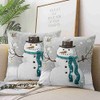 JIMOWANG Christmas Snowman with White Snow Throw Pillow Case Modern