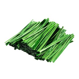 Restaurantware Bag Tek 4 Inch Twist Ties For Treat Bags 500 Durable Coffee Bag Ties - Flexible Metal Wire Inside Gold Plastic Bag Twist Ties Won't Break Or Snap For Bread Bags Or Snack Bags