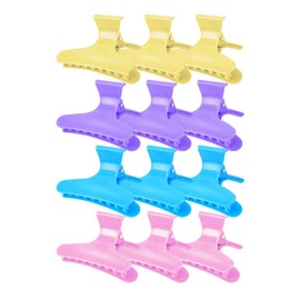 Studio Limited 3" Butterfly Clamps, 12pcs Hair Claw Clips for Thick & Thin Hair, Styling Accessories for Women & Girls (2-Pack, Assorted Colors)