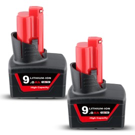 MANUFER 9.0Ah 2PACK M-12 Replacement for Milwaukee 12V Lithium-ion 48-11-2440 48-11-2412 48-11-2460 48-11-2411 48-11-2420 48-11-2401 12V Cordless Tools
