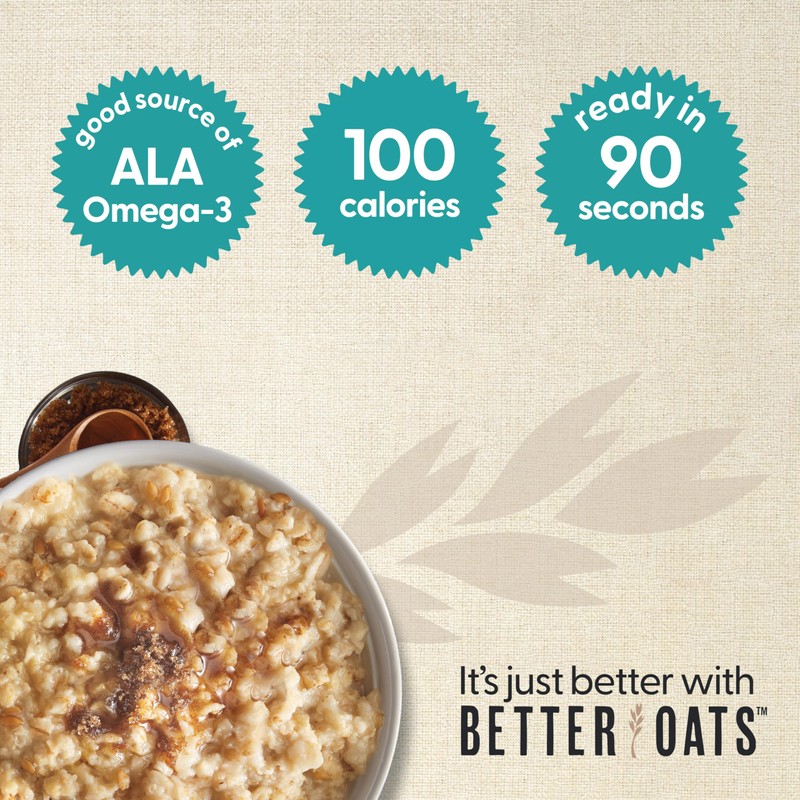 Better Oats 100 Calorie Maple and Brown Sugar Oatmeal Packets,