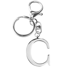 ORUZA Letter Keyring Alphabet Initial Keychain, Metal Letter Key Ring for Women Men Handbag Wallet Purses Letter E