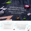Pegboard Baskets With Hooks, 3 Pack Peg Board Wall Organizer