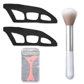 ZKGYUS 2 Stück Lidschatten-Werkzeuge, Lidschatten-Führungswerkzeug, Augen-Make-up-Hilfe mit 1 Make-up-Pinsel, mit 1Eyeliner Schablonen, Wiederverwendbarer Augen Makeup Werkzeug für Anfänger