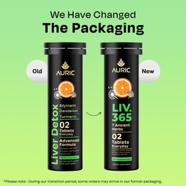 Auric Herbal Liver Support Supplement | Milk Thistle (Silymarin), Turmeric, Garlic, Ginger for Liver Health Advanced Detox & Cleansing Formula for Active Liver | 120 Tablets | Plant Based Gluten-Free