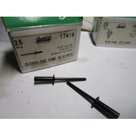 AUVECO 17410 CLOSED END RIVET 3/16 DIA. 3/8-1/2 GRIP ALUMINUM  BLACK  QTY 25