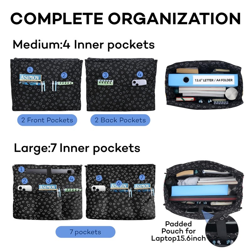 HoogaLife Nurse Bag for Work - Waterproof, Lightweight, Large Portable