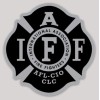 4 Inch Non-Reflective IAFF Black Firefighter Maltese Cross Firefighter Sticker