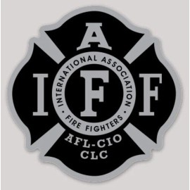 4 Inch Non-Reflective IAFF Black Firefighter Maltese Cross Firefighter Sticker