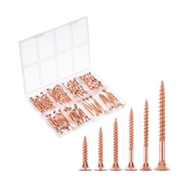 Mr. Pen- Wood Screws Assortment Kit, 152 pcs, Rose Gold, Phillips Tips, Assorted Wood Screws, 6 Sizes (2”, 1-1/2”, 1-1/4”, 1”, 3/4”, 1/2”)