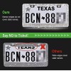 BLVD Rhinestone Unbreakable License Plate Frames Crystal Glitter Label Car
