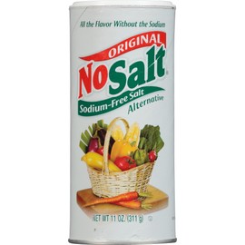 Original NoSalt 11 OZ - Premium Sodium-Free Salt Substitute, Perfect for Low Sodium Diets, Delivers Real Salt Taste, Ideal for Heart Health (Pack of 1) + CreateAndBundle Sticker