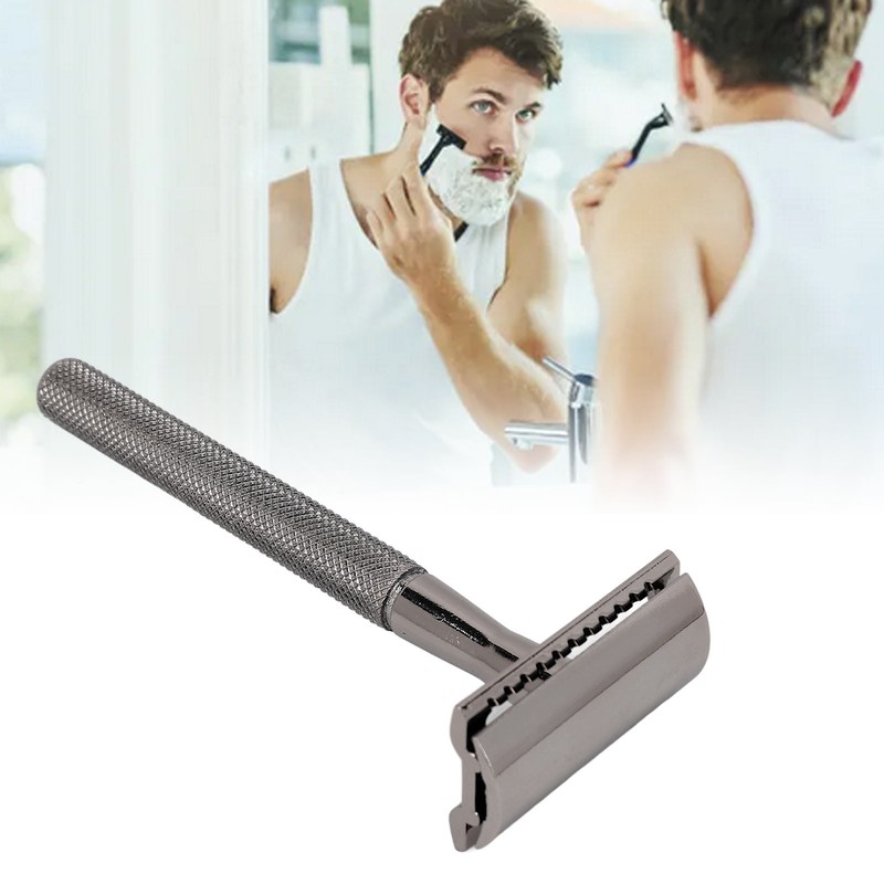 Manual Beard Blade Trimmer Double Edge Waterproof Safety Manual Beard