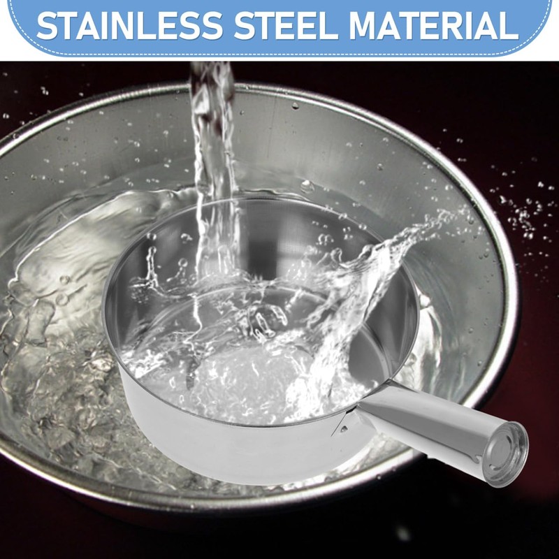 Hemobllo Stainless Steel Water Ladle Thickened Cooking Scoop with Long