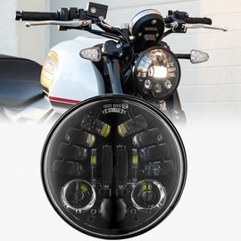 DREAMIZER 5.75 Inch LED Headlight E-Approved with Indicator Daytime Running Light Compatible with Harley Dyna Softail Sportster Nightster 48 Iron 883 1200 Wide Glide Low Rider Night Rod Indian Scout