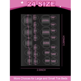 336PCS Nail Adhesive Tabs for Toe, EBANKU Waterproof Breathable Toenail Glue Stickers Ultra-Thin Press on Nail Sticky Tabs in 12 Sizes, 14 Sheets Double Sided Transparent Adhesive Tape for DIY