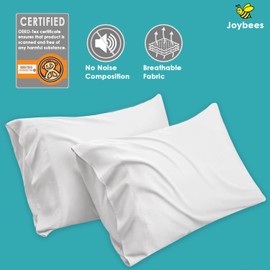 Pillow Cases 4 Pack, Standard Size 50x75 cm, 100% Soft Brushed Microfiber Pillowcase. Long Lasting Colors, Fade and Wrinkle Resistant Pillowcases - White