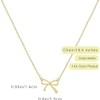 Gold Bow Necklace for Women 14K Dainty Gold Necklace Cute