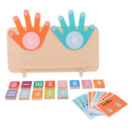 WOONEKY 1 Set Educational Finger Counting Blocks Montessori Math Manipulatives for Counting and Number Recognition for Home Schooling and Classroom Use