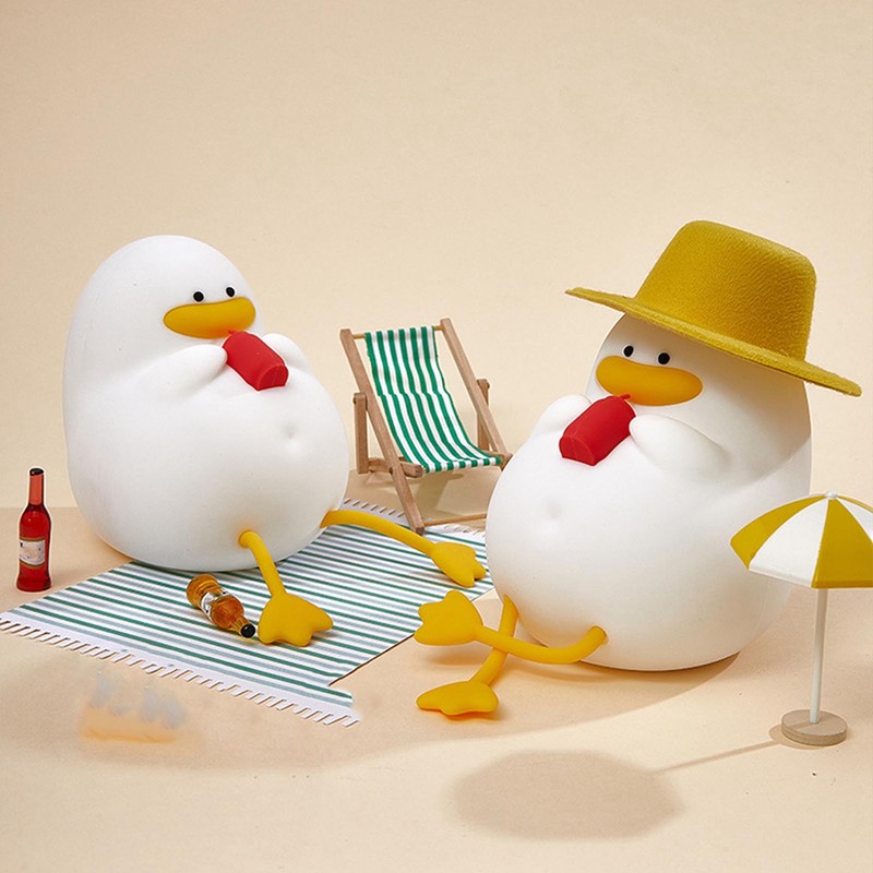 Cute Duck Night Light Warm Light RGB USB Charging Silicone
