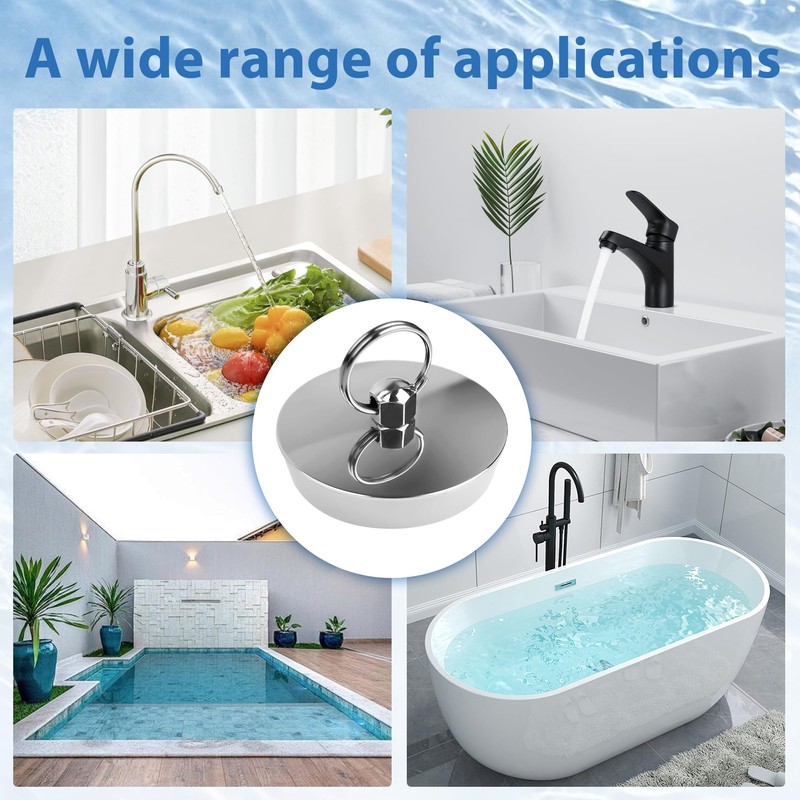 Bathtub Plug, 42-46 mm Drain Plug Bathtub, Drain Plug for